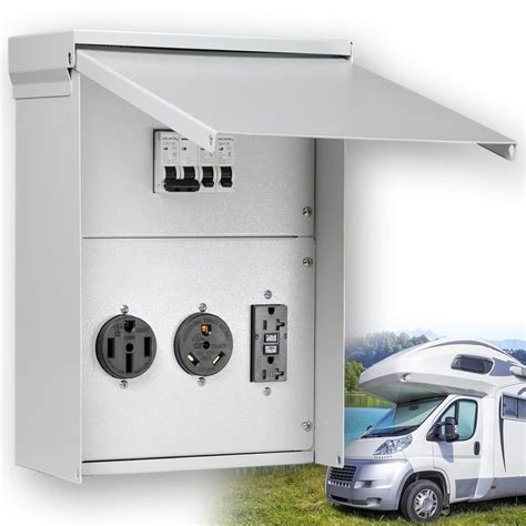 electrical box for rv hookup|prewired metered rv electrical box.